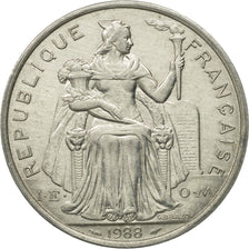 Coin, French Polynesia, 5 Francs, 1988, Paris, AU(55-58), Aluminum, KM:12