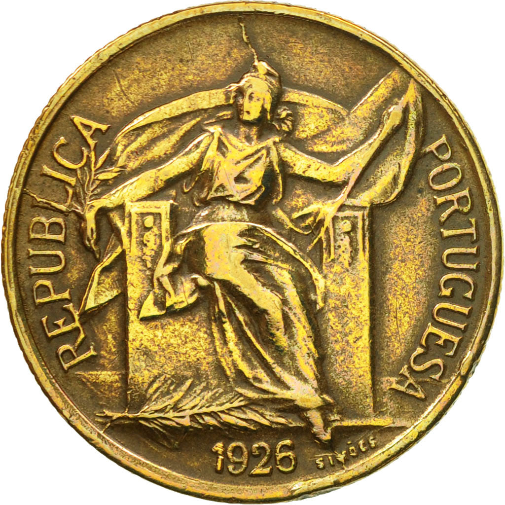 Coin, Portugal, 50 Centavos, 1926, EF(40-45), Aluminum-Bronze, KM:575