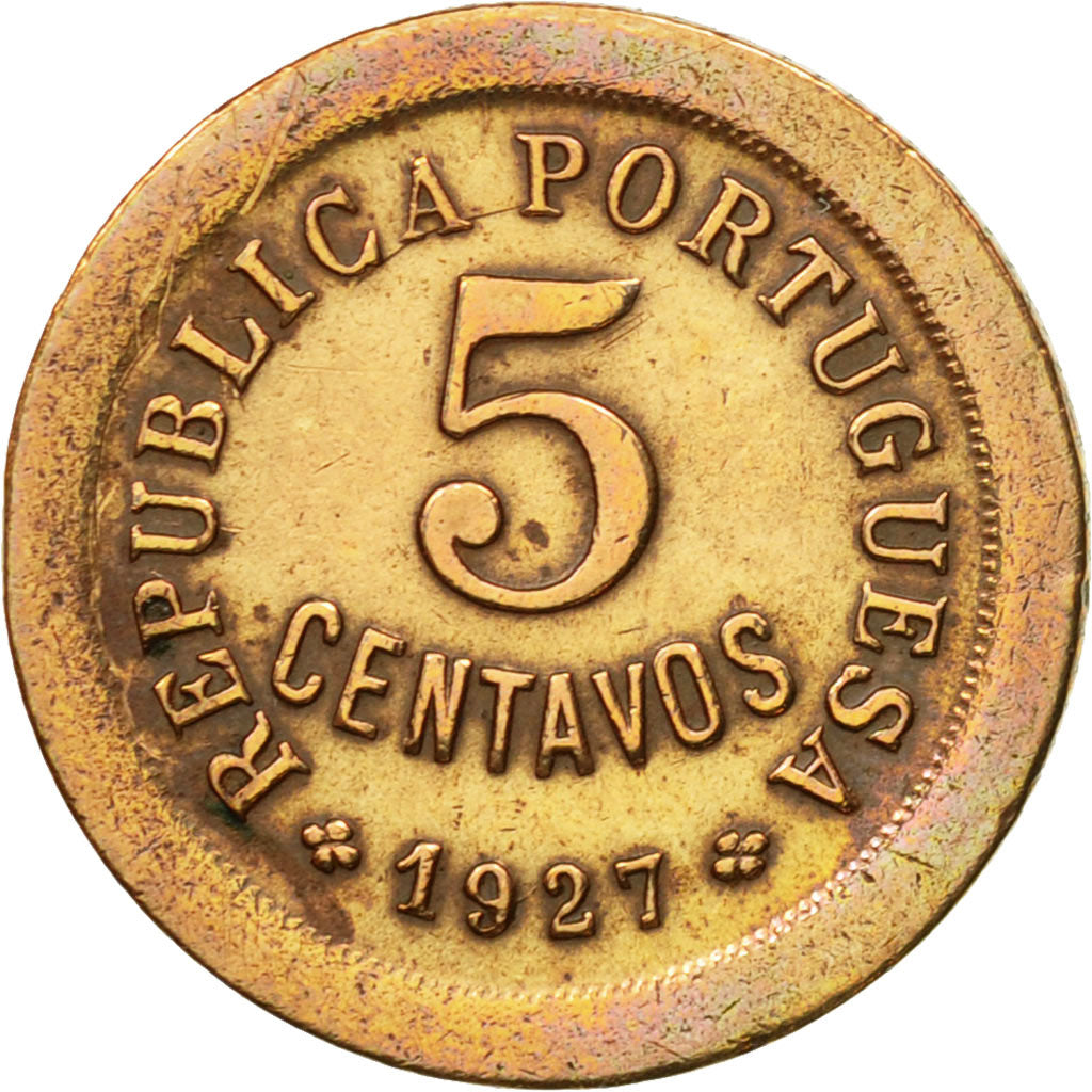 Coin, Portugal, 5 Centavos, 1927, EF(40-45), Bronze, KM:572