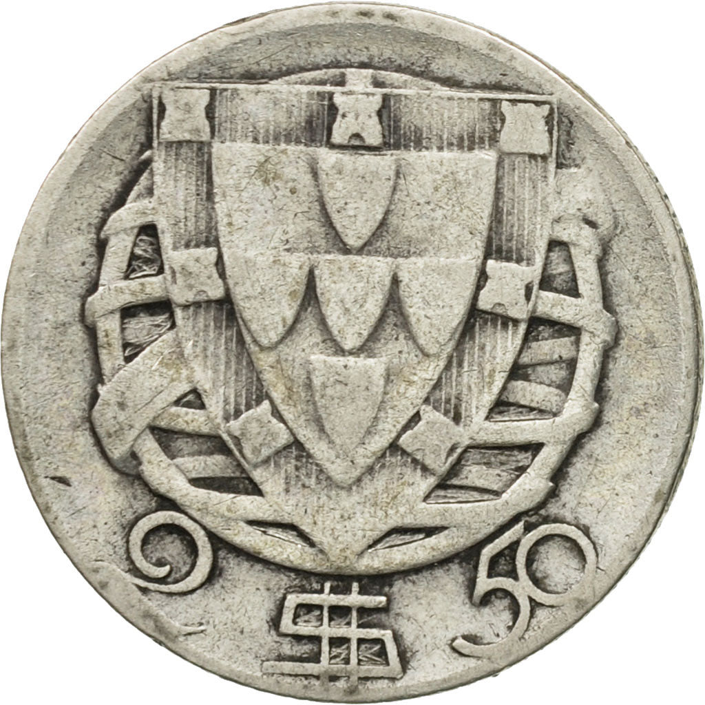 Coin, Portugal, 2-1/2 Escudos, 1945, VF(20-25), Silver, KM:580
