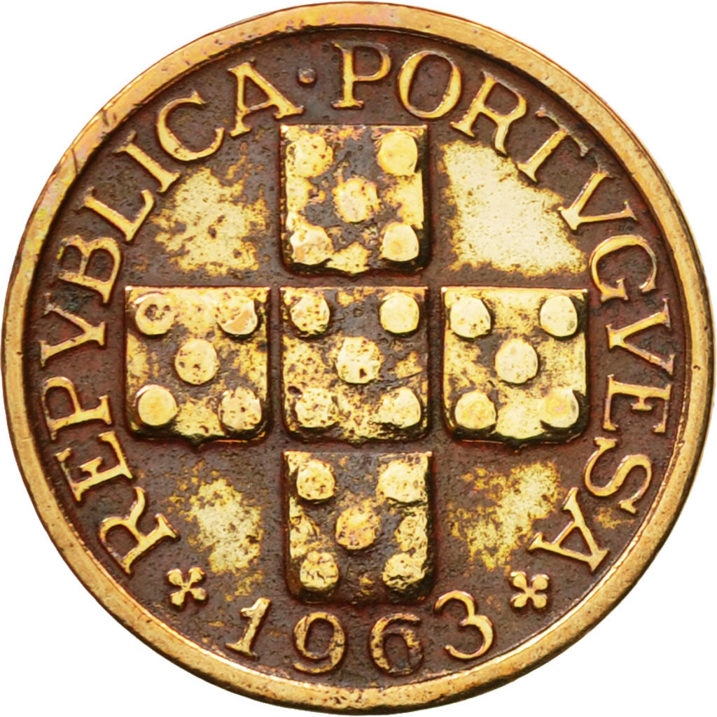 Coin, Portugal, 10 Centavos, 1963, EF(40-45), Bronze, KM:583