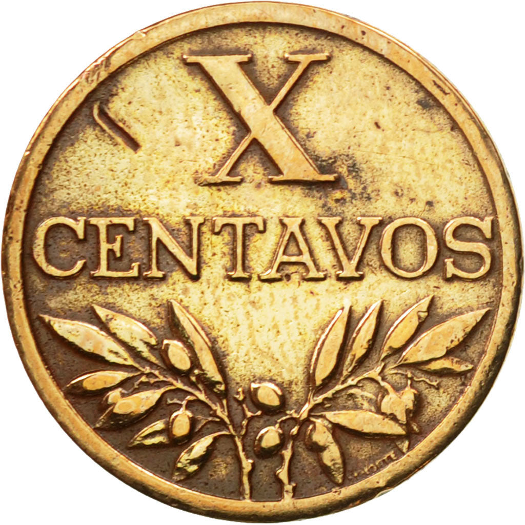 Coin, Portugal, 10 Centavos, 1963, EF(40-45), Bronze, KM:583