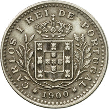 Coin, Portugal, Carlos I, 50 Reis, 1900, EF(40-45), Copper-nickel, KM:545