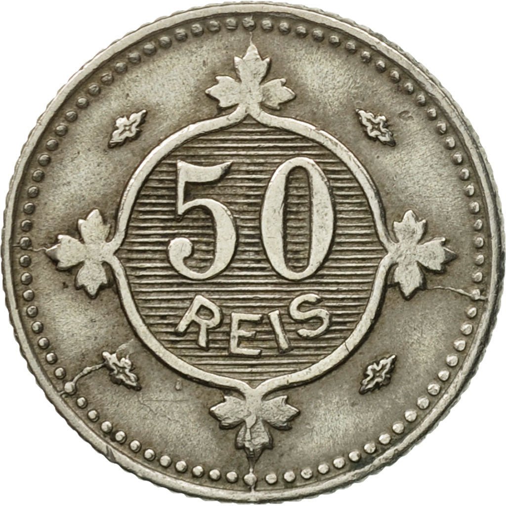 Coin, Portugal, Carlos I, 50 Reis, 1900, EF(40-45), Copper-nickel, KM:545