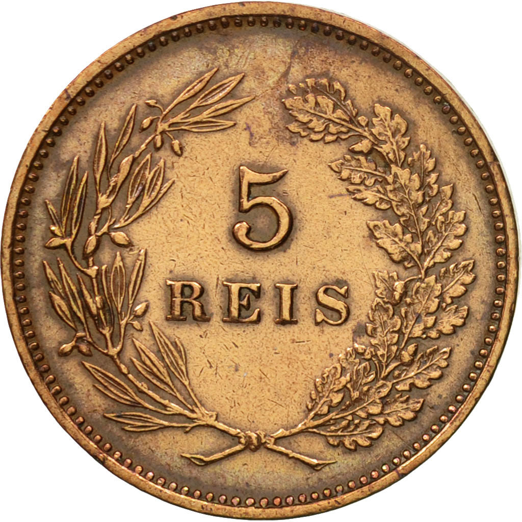 Coin, Portugal, Carlos I, 5 Reis, 1906, EF(40-45), Bronze, KM:530
