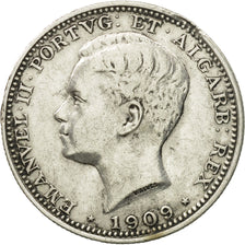 Coin, Portugal, Manuel II, 200 Reis, 1909, Paris, EF(40-45), Silver, KM:549