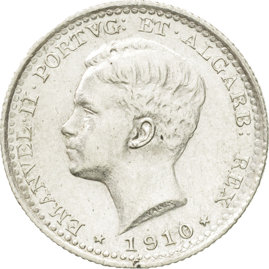 Monnaie, Portugal, Manuel II, 100 Reis, 1910, SUP, Argent, KM:548