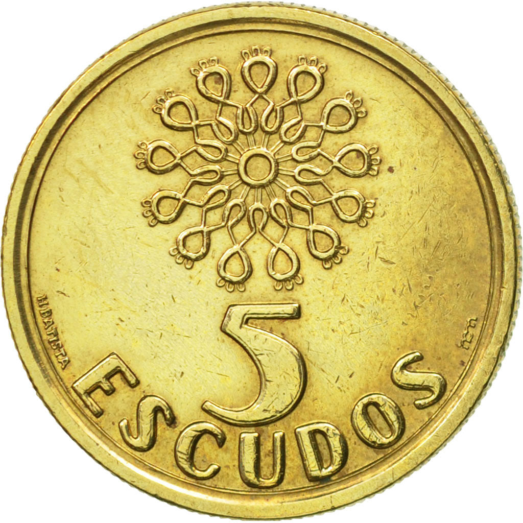 Coin, Portugal, 5 Escudos, 1999, AU(50-53), Nickel-brass, KM:632