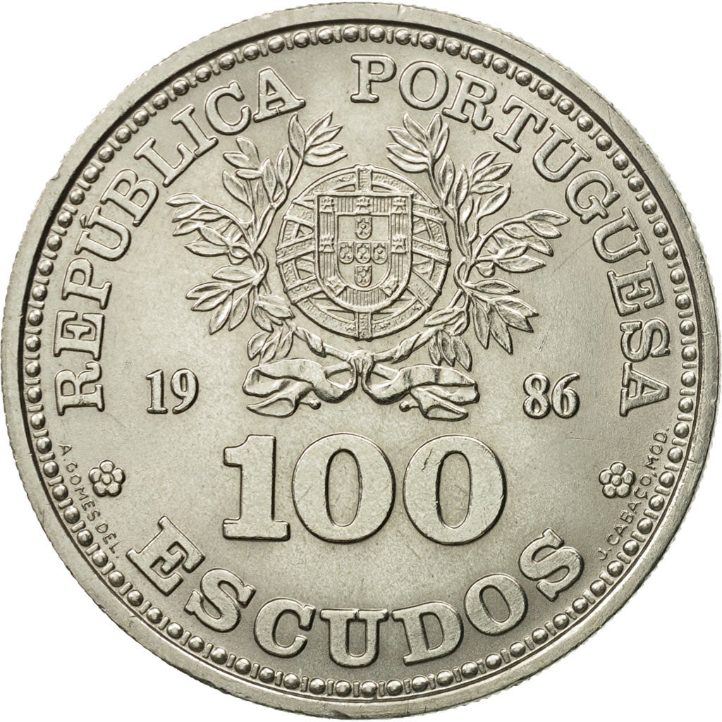 Coin, Portugal, 100 Escudos, 1986, Lisbon, MS(63), Copper-nickel, KM:637
