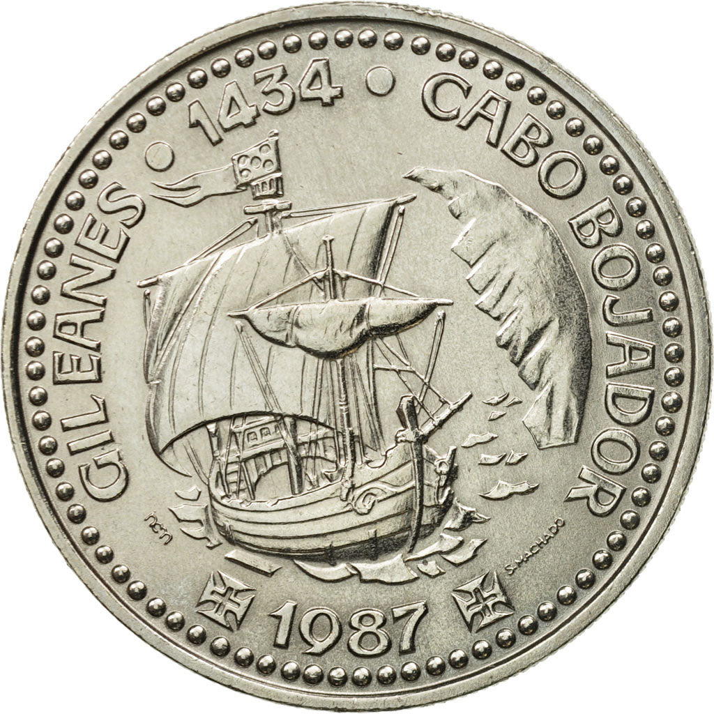 Coin, Portugal, 100 Escudos, 1987, MS(63), Copper-nickel, KM:639