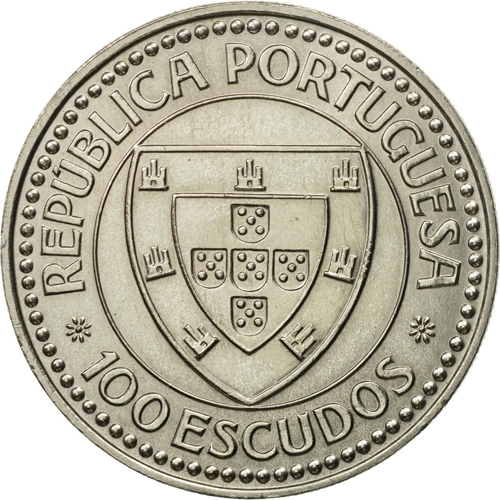 Coin, Portugal, 100 Escudos, 1987, MS(63), Copper-nickel, KM:639