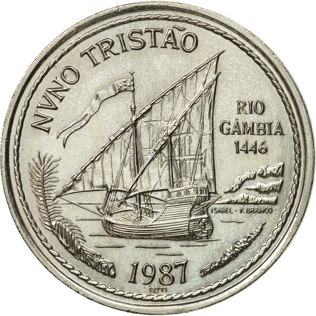 Coin, Portugal, 100 Escudos, 1987, MS(63), Copper-nickel, KM:640