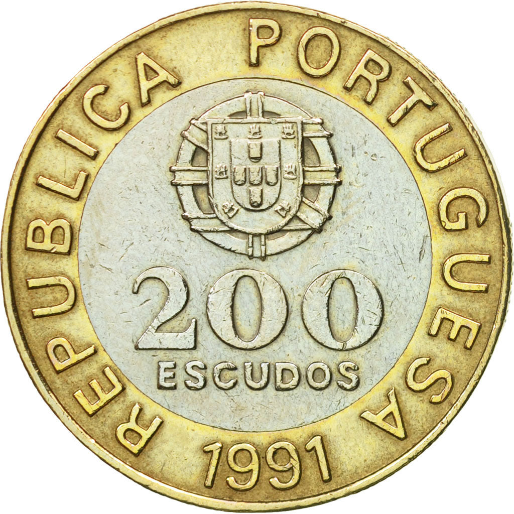 Monnaie, Portugal, 200 Escudos, 1991, TTB+, Bi-Metallic, KM:655