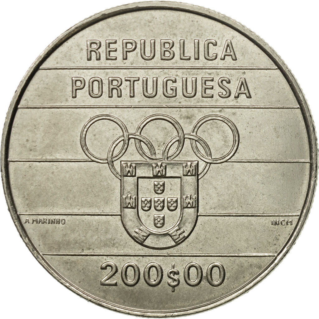 Coin, Portugal, 200 Escudos, 1992, MS(60-62), Copper-nickel, KM:662