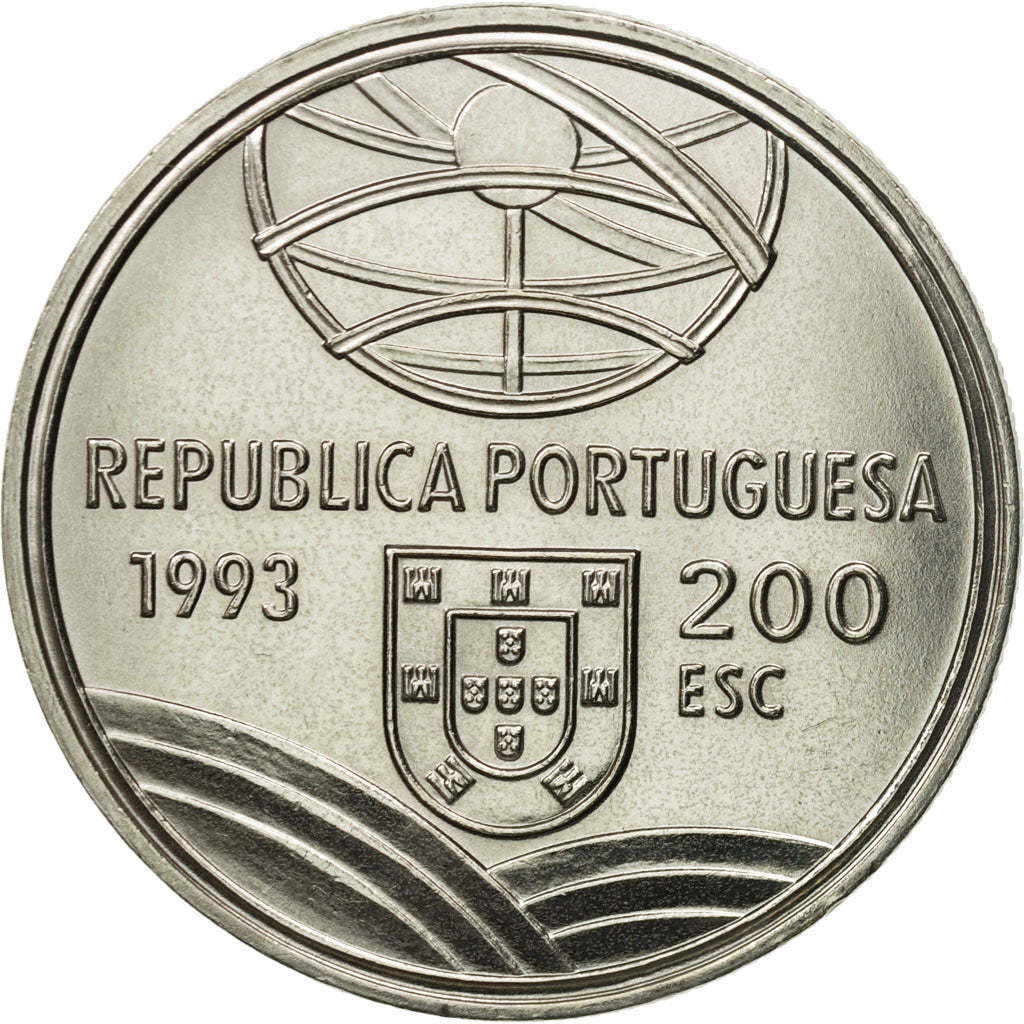Coin, Portugal, 200 Escudos, 1993, MS(63), Copper-nickel, KM:666