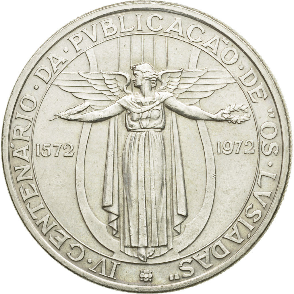 Coin, Portugal, 50 Escudos, 1972, MS(63), Silver, KM:602
