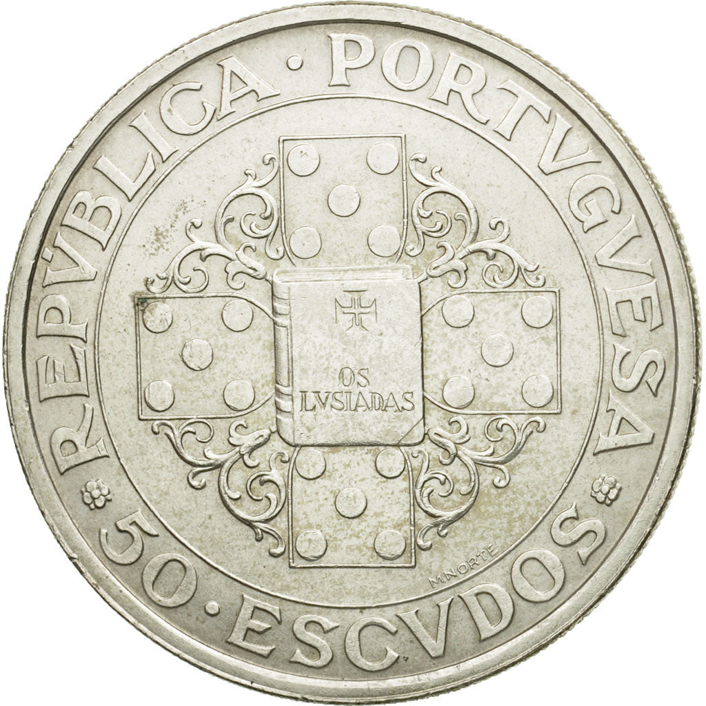 Coin, Portugal, 50 Escudos, 1972, MS(63), Silver, KM:602