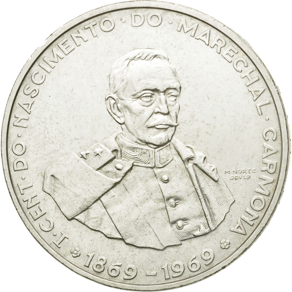 Coin, Portugal, 50 Escudos, 1969, MS(63), Silver, KM:599