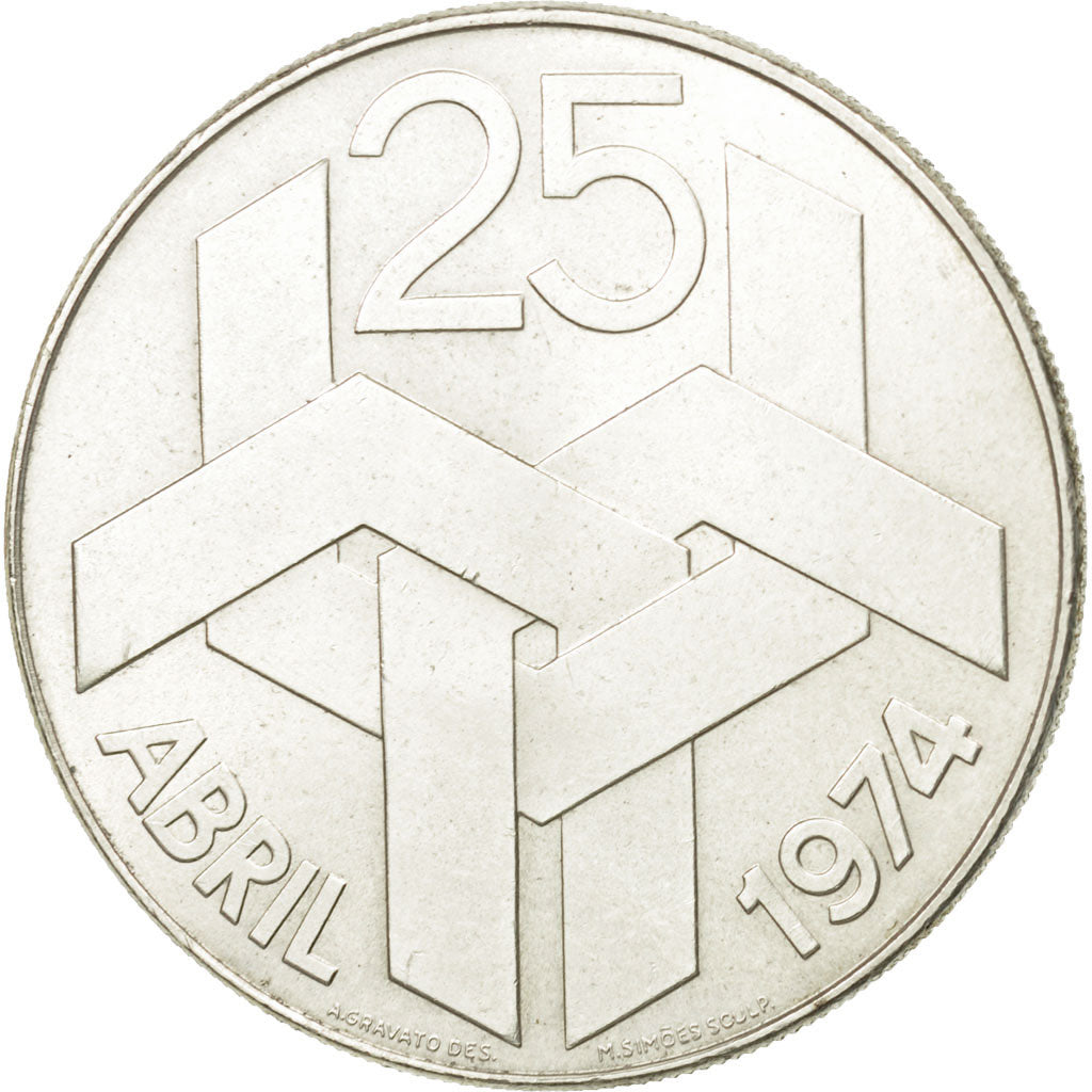 Coin, Portugal, 250 Escudos, 1976, MS(63), Silver, KM:604