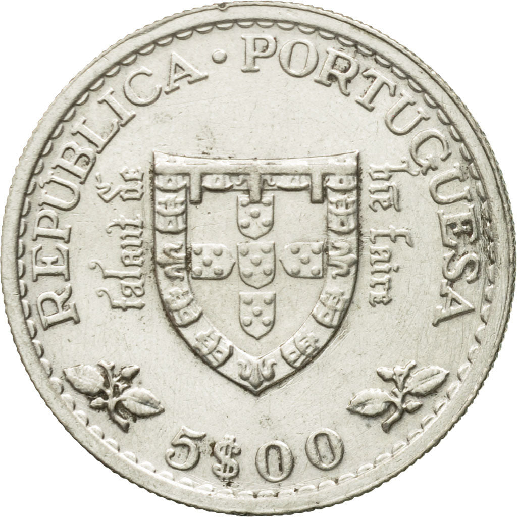 Coin, Portugal, 5 Escudos, 1960, Lisbon, AU(50-53), Silver, KM:587