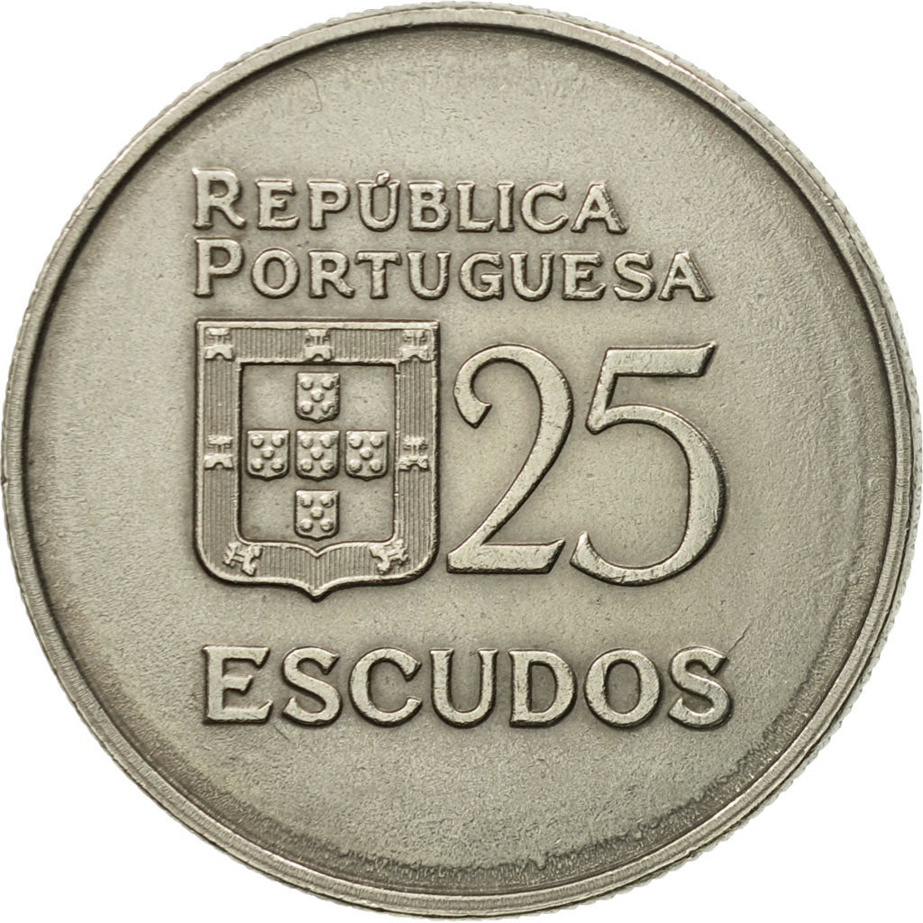 Coin, Portugal, 25 Escudos, 1981, AU(55-58), Copper-nickel, KM:607a