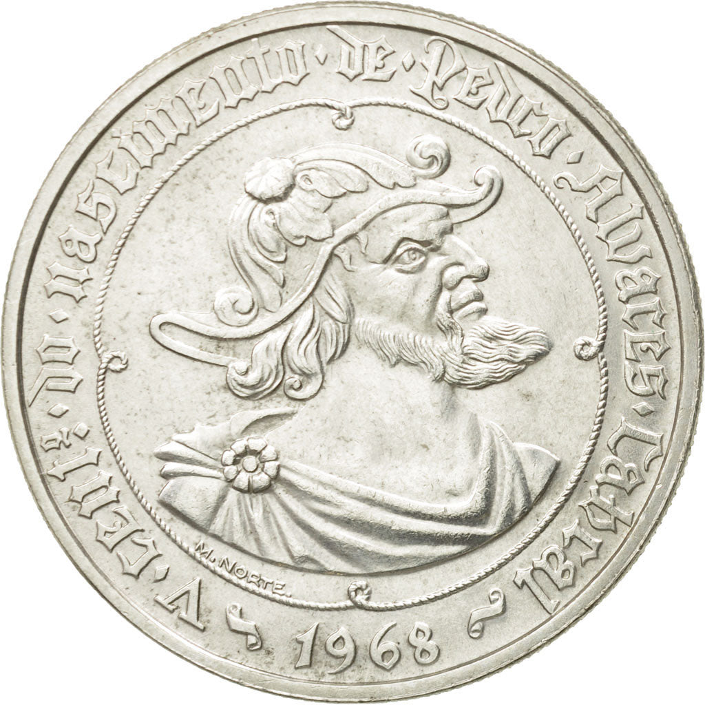 Coin, Portugal, 50 Escudos, 1968, AU(55-58), Silver, KM:593