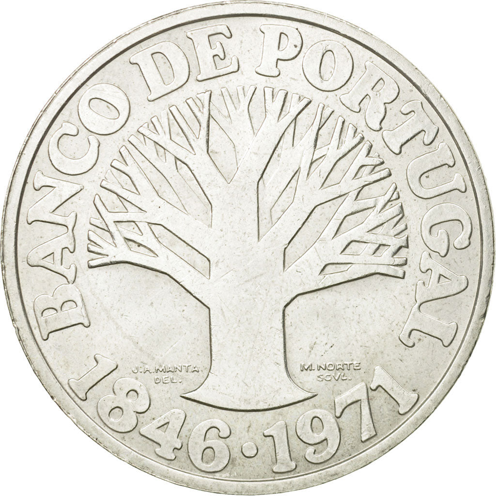 Coin, Portugal, 50 Escudos, 1971, AU(55-58), Silver, KM:601