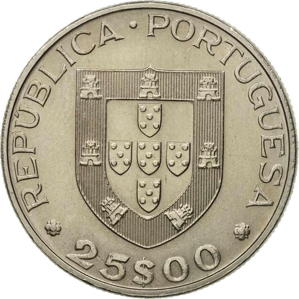 Coin, Portugal, 25 Escudos, 1983, AU(55-58), Copper-nickel, KM:619