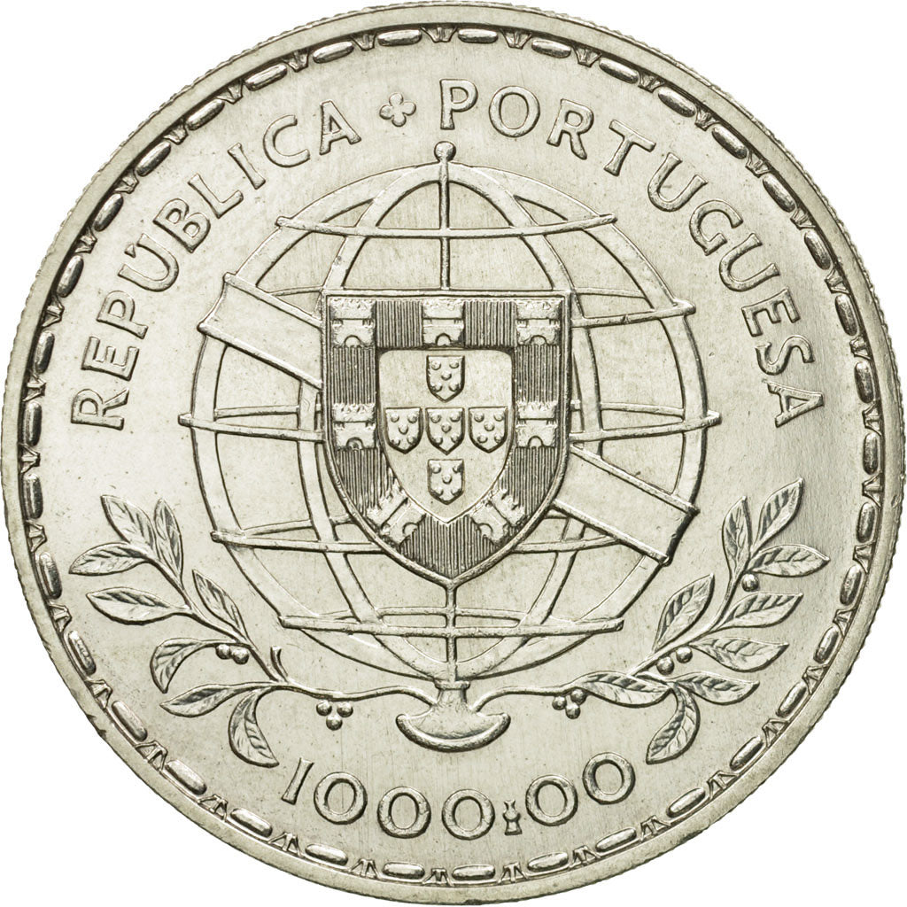 Coin, Portugal, 1000 Escudos, 1983, MS(63), Silver, KM:611
