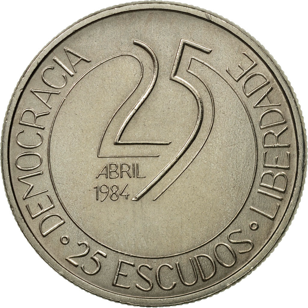 Monnaie, Portugal, 25 Escudos, 1984, SUP, Copper-nickel, KM:623
