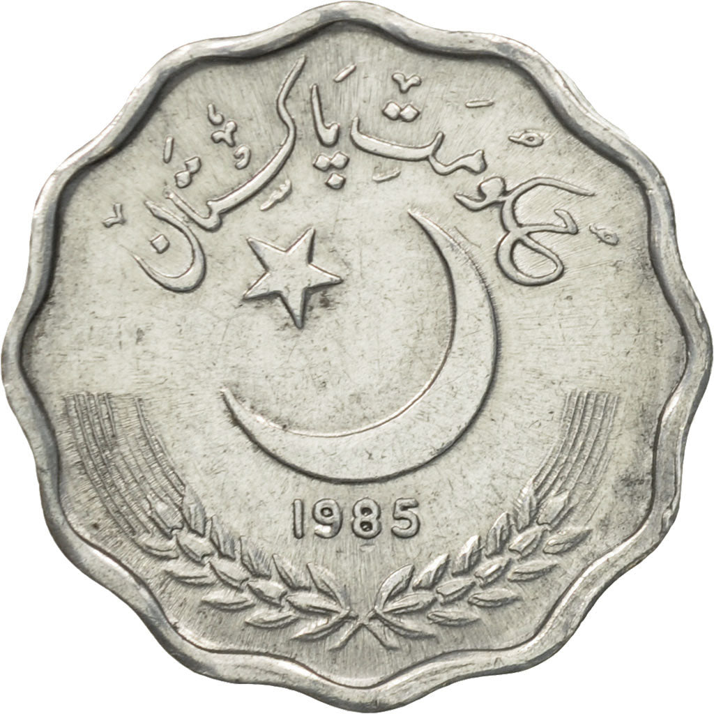 Monnaie, Pakistan, 10 Paisa, 1985, TTB+, Aluminium, KM:53
