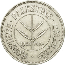 Coin, Palestine, 50 Mils, 1940, AU(55-58), Silver, KM:6