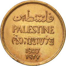 Moneda, Palestina, Mil, 1927, MBC, Bronce, KM:1