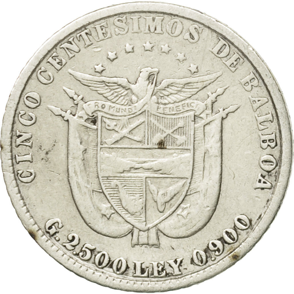 Coin, Panama, 5 Centesimos, 1904, EF(40-45), Silver, KM:2