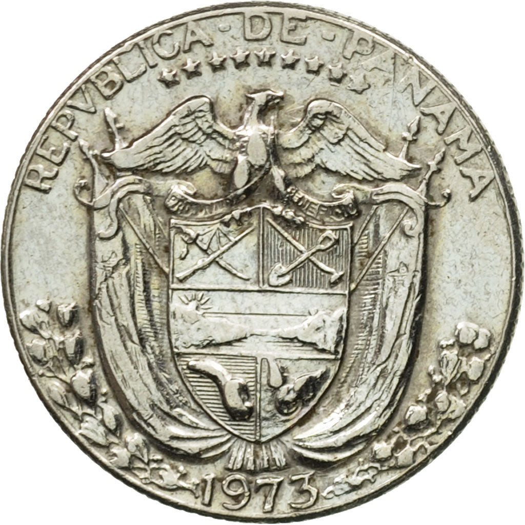 Münze, Panama, 1/10 Balboa, 1973, SS+, Copper-Nickel Clad Copper, KM:10