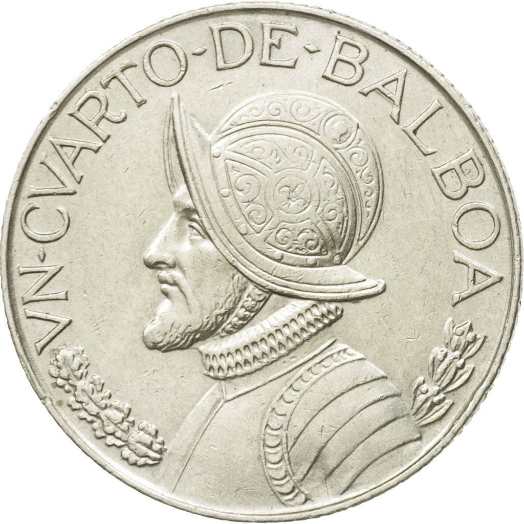 Coin, Panama, 1/4 Balboa, 1962, AU(55-58), Silver, KM:11.2