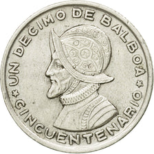 Monnaie, Panama, 1/10 Balboa, 1953, SUP, Argent, KM:18
