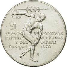 Moneda, Panamá, 5 Balboas, 1970, U.S. Mint, SC, Plata, KM:28