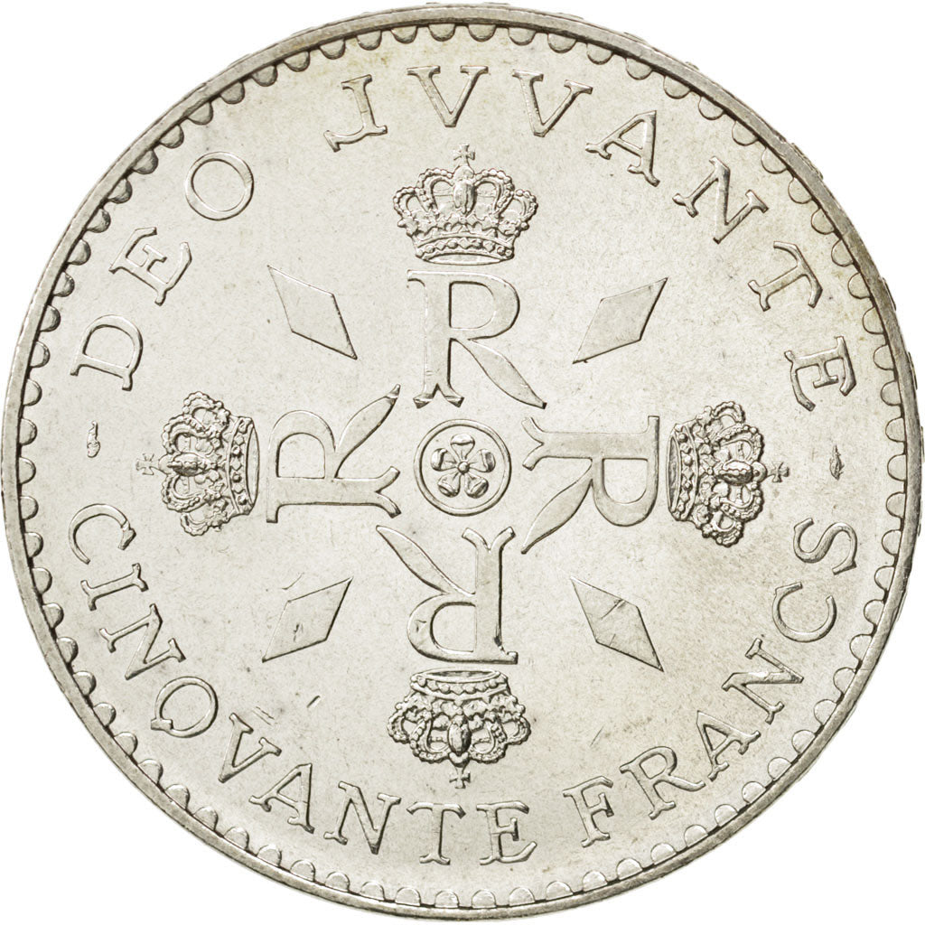 MONACO, 50 Francs, 1974, KM #152.1, MS(63), Silver, 41, Gadoury #162, 30.01