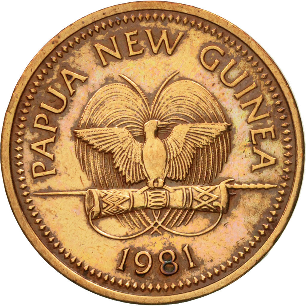 Coin, Papua New Guinea, Toea, 1981, EF(40-45), Bronze, KM:1