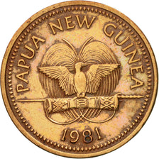 Coin, Papua New Guinea, Toea, 1981, EF(40-45), Bronze, KM:1