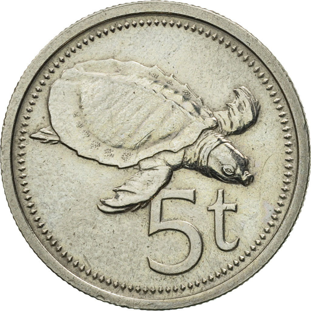 Monnaie, Papua New Guinea, 5 Toea, 1975, SUP, Copper-nickel, KM:3