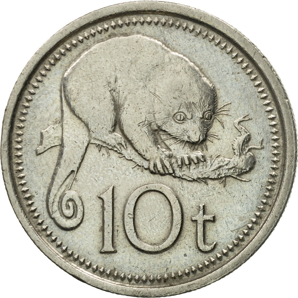 Coin, Papua New Guinea, 10 Toea, 1975, AU(55-58), Copper-nickel, KM:4