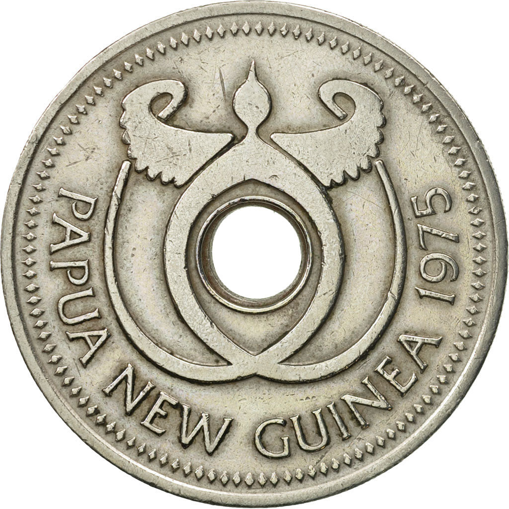 Coin, Papua New Guinea, Kina, 1975, EF(40-45), Copper-nickel, KM:6