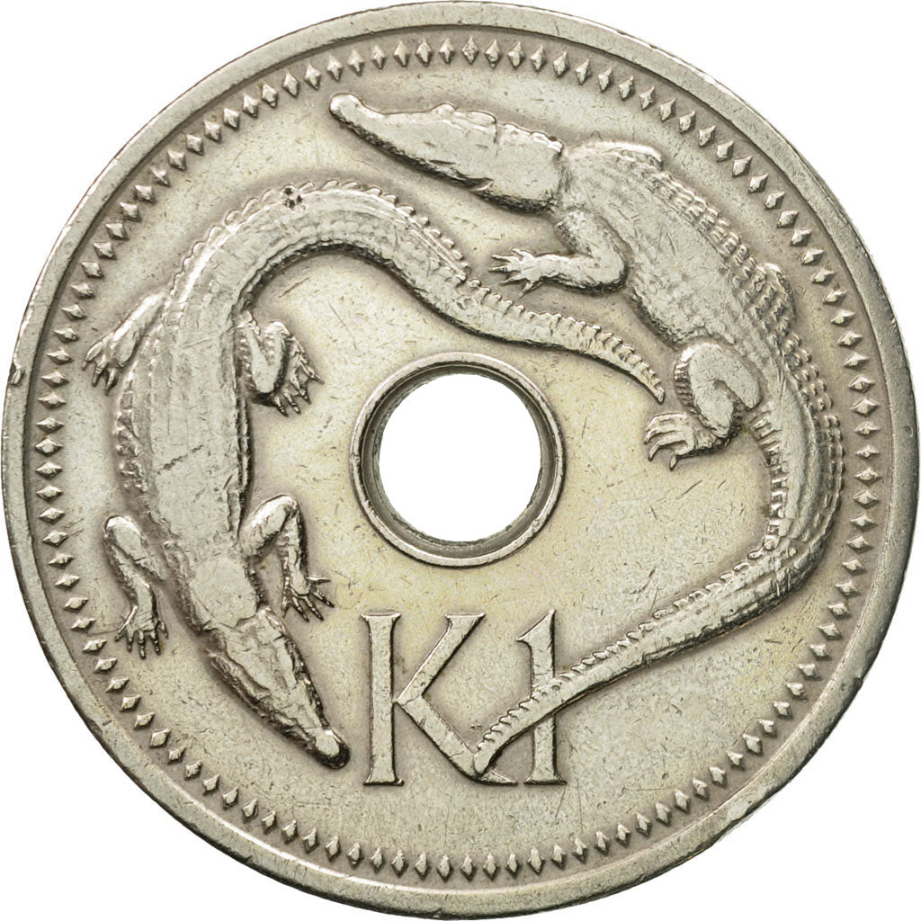 Coin, Papua New Guinea, Kina, 1975, EF(40-45), Copper-nickel, KM:6