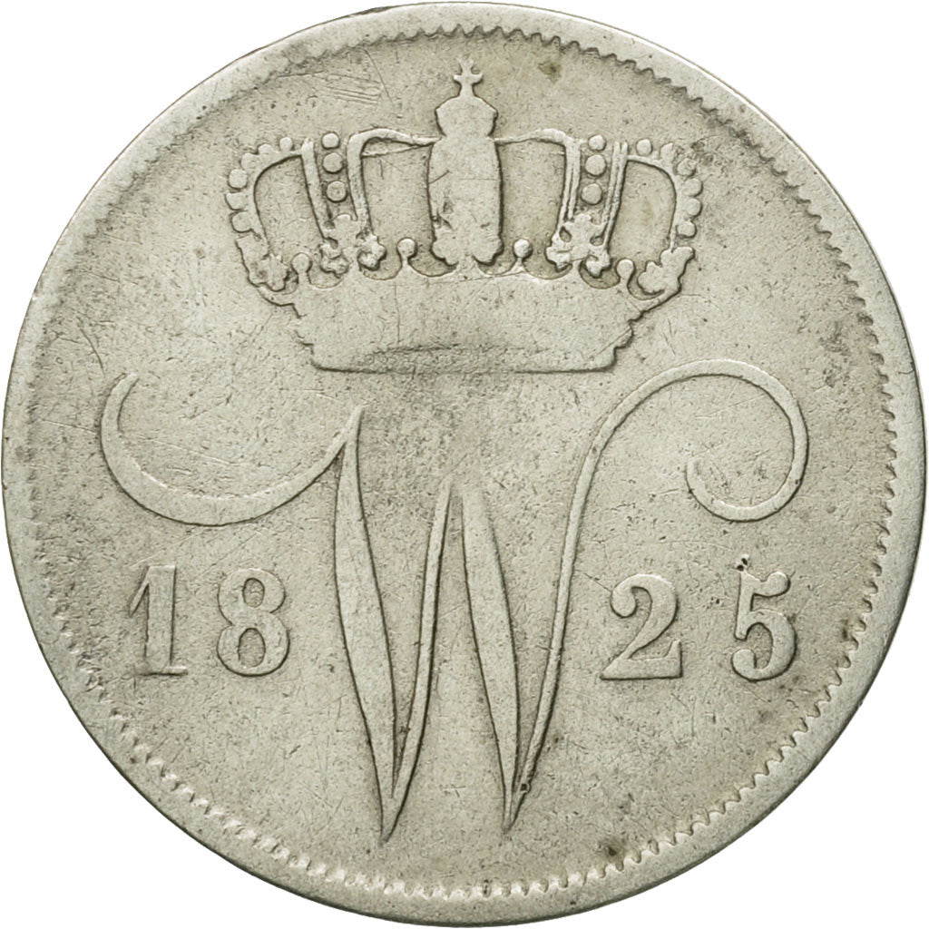 Coin, Netherlands, William I, 10 Cents, 1825, VF(20-25), Silver, KM:53