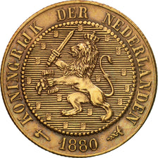 Coin, Netherlands, William III, 2-1/2 Cent, 1880, AU(50-53), Bronze, KM:108.1