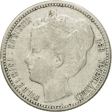 Coin, Netherlands, Wilhelmina I, 25 Cents, 1901, VF(20-25), Silver, KM:120.2