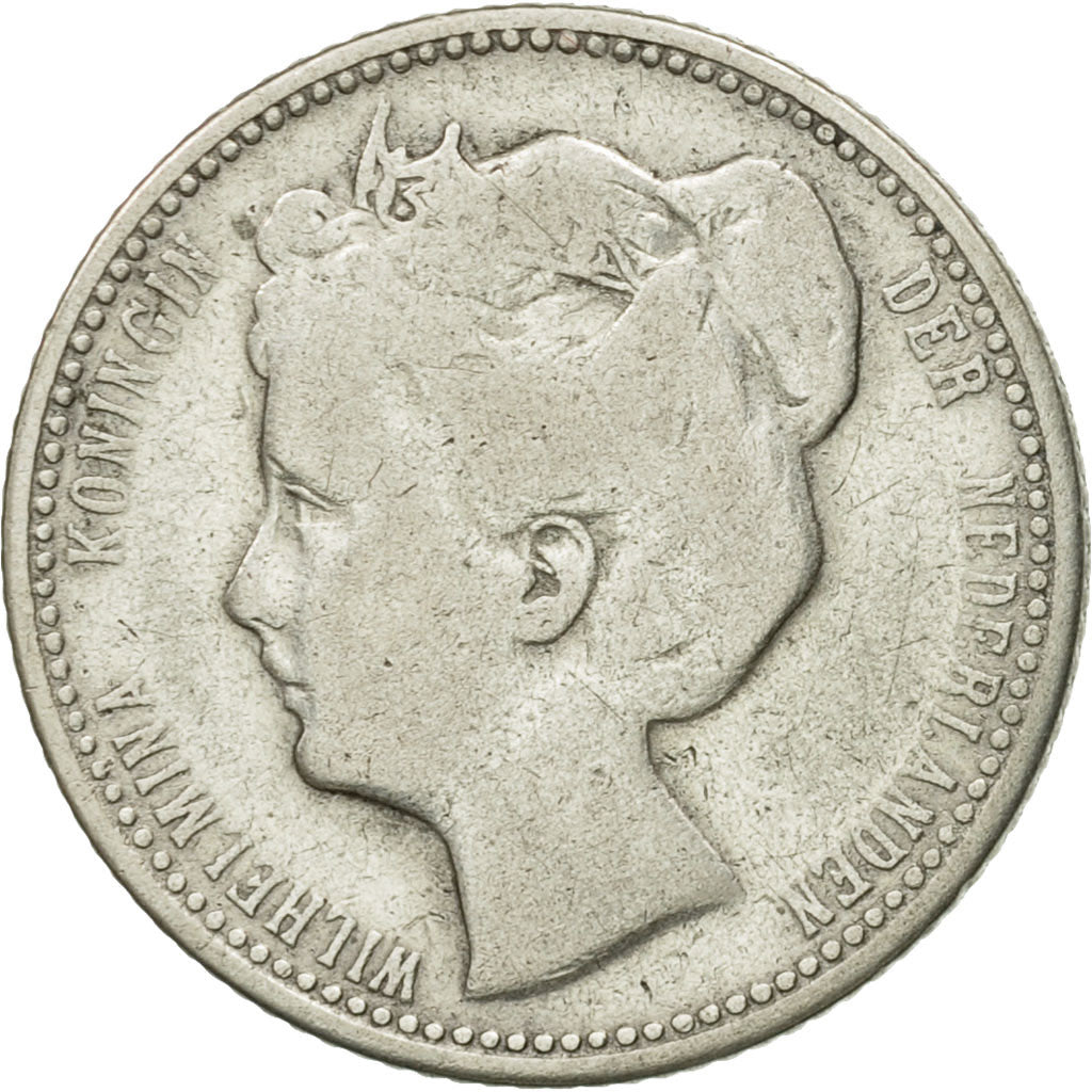 Coin, Netherlands, Wilhelmina I, 25 Cents, 1904, VF(20-25), Silver, KM:120.2