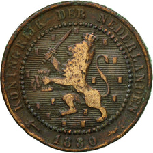 Moneta, Holandia, William III, Cent, 1880, F(12-15), Bronze, KM:107.1